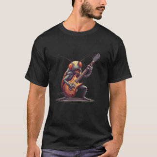 Nice Cockroach Rock Music for Guitar Boys and Girl T-Shirt