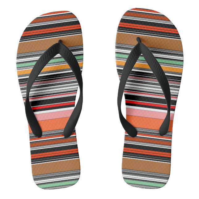 Nice colourful stripes jandals (Footbed)