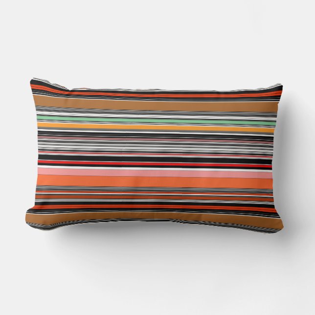 Nice colourful stripes lumbar cushion (Front)