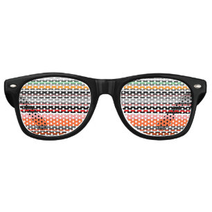 Nice colourful stripes retro sunglasses