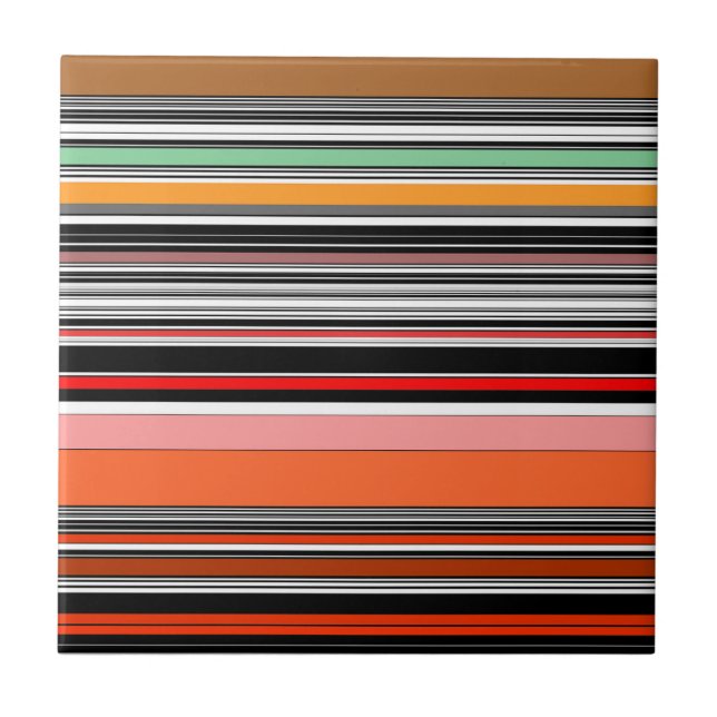 Nice colourful stripes tile (Front)