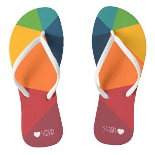 Nice colourful Triangles Pattern Jandals