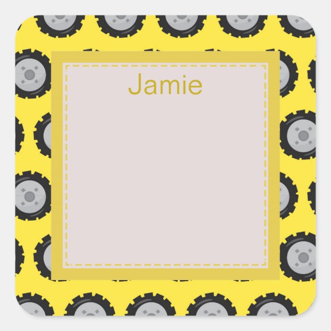 Nice construction square sticker (Front)