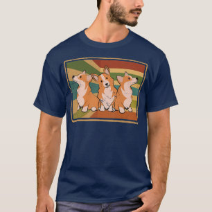 Nice Corgi Dog Lovercorgi Vintage Retro Style Desi T-Shirt