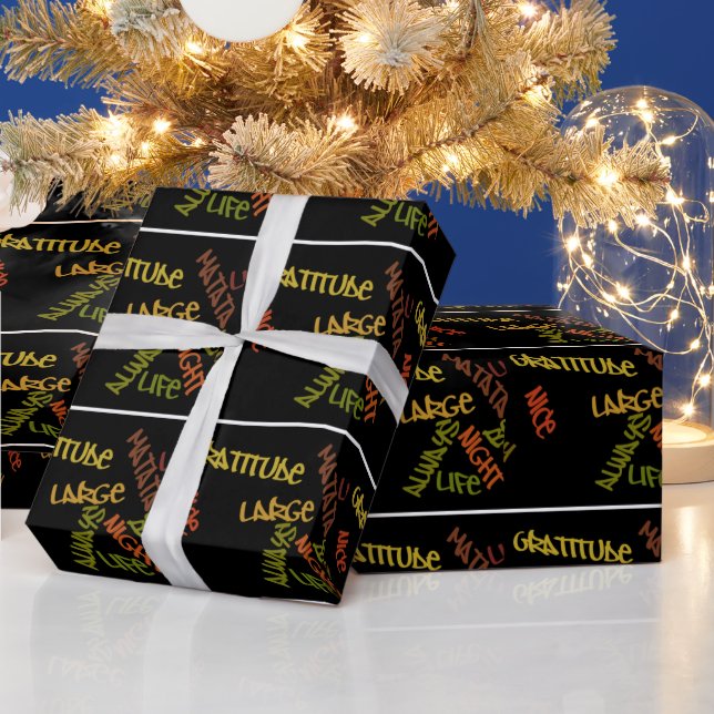 Nice Day Better Night nice Text  Design Wrapping Paper (Holidays)