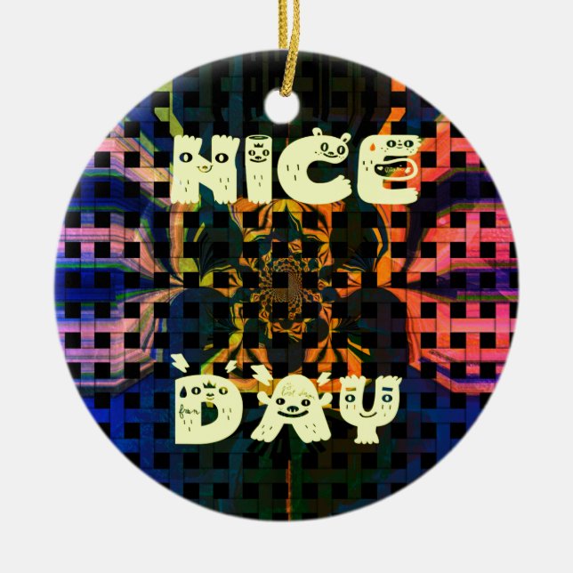 Nice Day Ceramic Tree Decoration (Front)