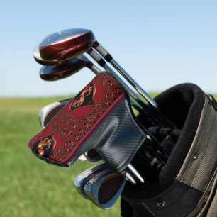 "Nice Day" Energy Golf Head Covers: Vibrant Red Fr Cover
