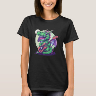 Nice Dragon with pretty electric Guitar Costume T-Shirt