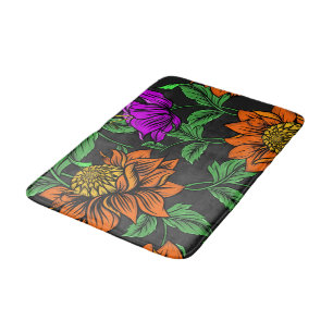 Nice floral pattern bath mat