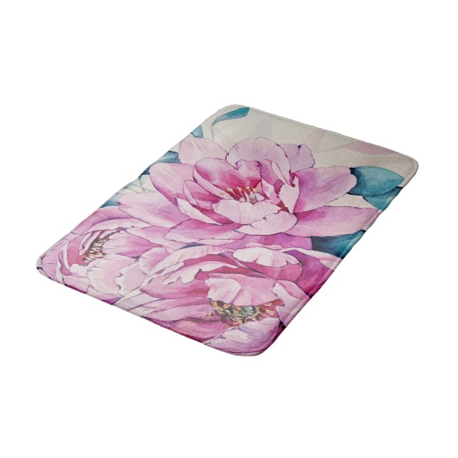 Nice floral pattern bath mat (Angled)