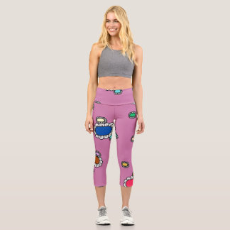 nice flowers capri leggings