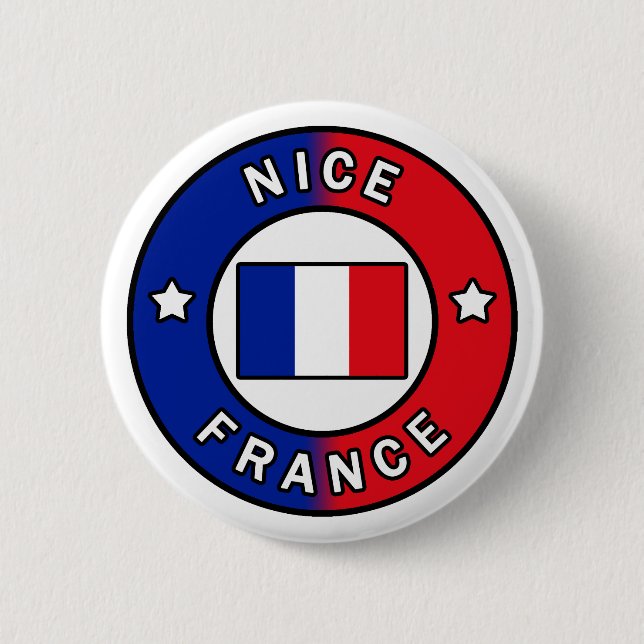 Nice France 6 Cm Round Badge (Front)