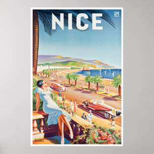 Nice France Art French Travel Poster Print