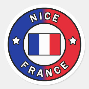 Nice France Classic Round Sticker