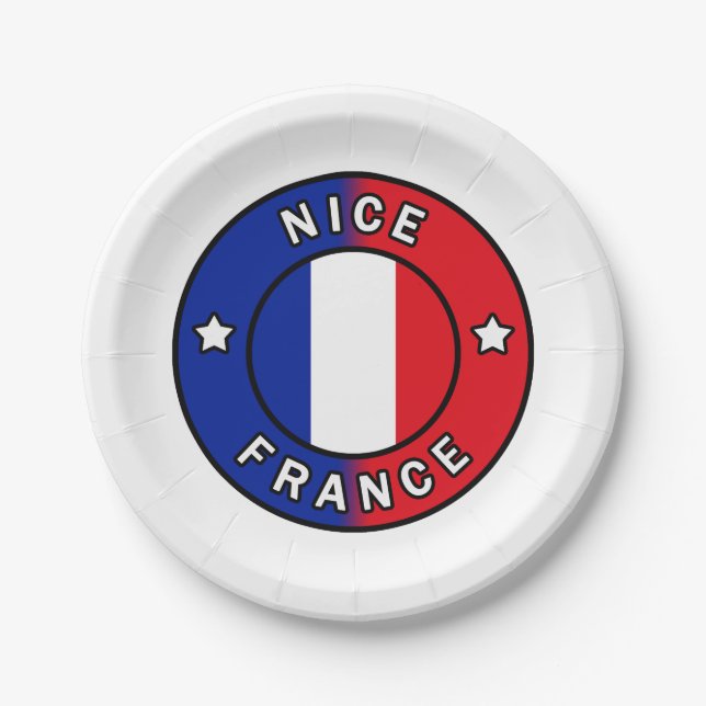 Nice France Paper Plate (Front)