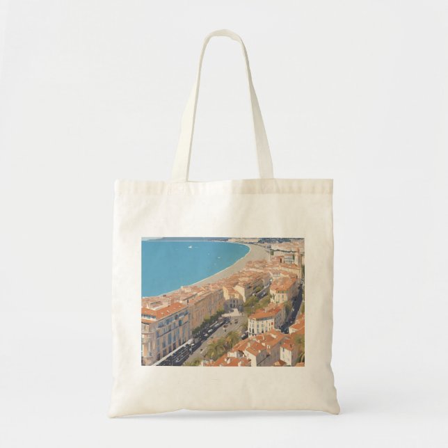 Nice France Postcard Tote Bag (Front)
