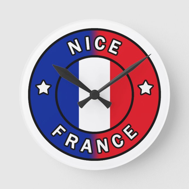 Nice France Round Clock (Front)