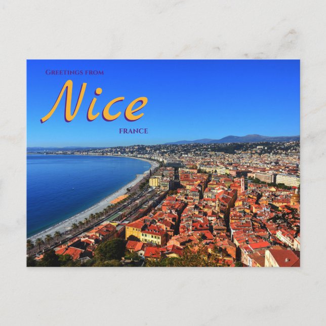 Nice France Scenic City Scape Postcard (Front)
