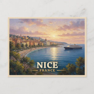 Nice France Travel Postcard