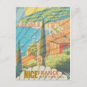 Nice France Travel Postcard, Nice Postcard, Nice F Postcard