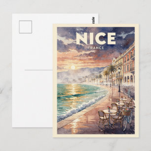 Nice France Vintage Travel Postcard