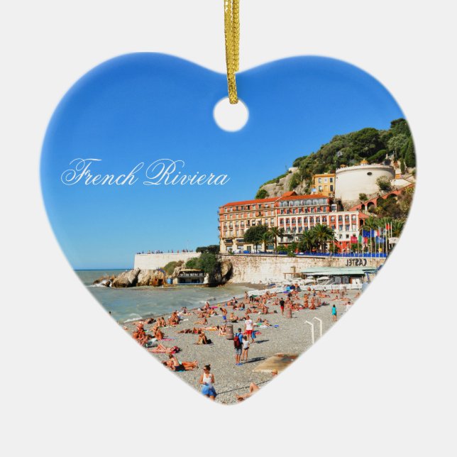 Nice. French Riviera Ceramic Tree Decoration (Front)