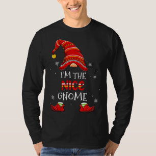 Nice Gnome Christmas Pajama Matching Family T-Shirt