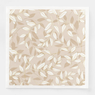 Nice golden leaf design napkin