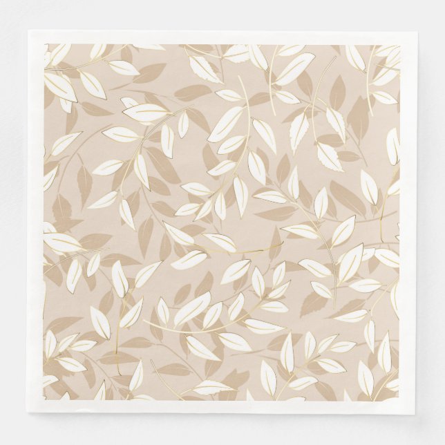 Nice golden leaf design napkin (Front)