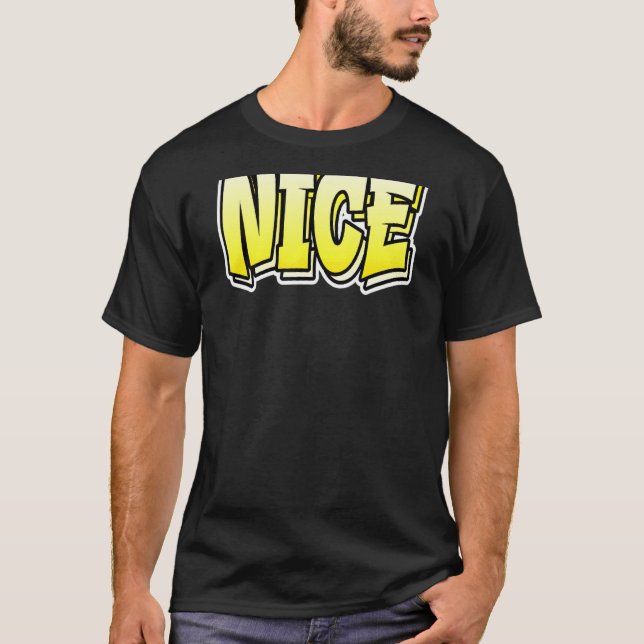 Nice Graffiti Style That Says Nice Christmas 2 T-Shirt (Front)