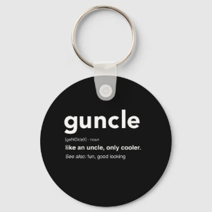 Nice Guncle Definition Print Key Ring