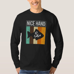 Nice Hand Sir Poker Fish Gambler Texas Holdem Pla T-Shirt