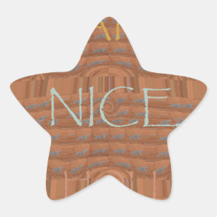 Nice Happy Kenya Red  Zebra Hakuna Matata motif De Star Sticker