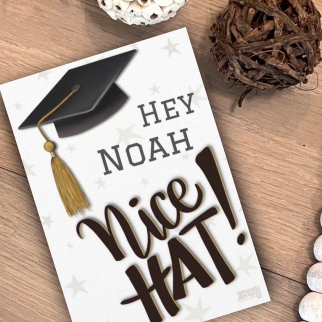 Nice Hat Funny Custom Inspirivity Graduation Card (Creator Uploaded)