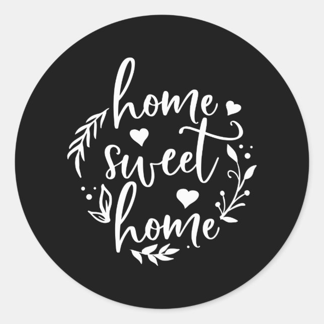 Nice Home Design Home Sweet Home Classic Round Sticker (Front)