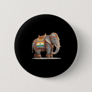 Nice Indian Elephant Graphic Costume For Adults An 6 Cm Round Badge