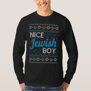 Nice Jewish Boy Ugly Hanukkah Sweater Chanukah Jew