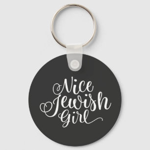 Nice Jewish Girl Hanukkah Jew Funny Key Ring