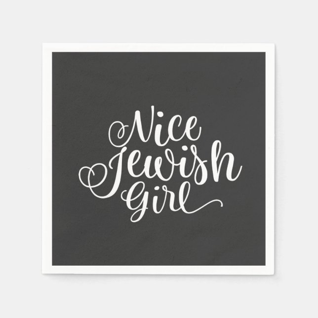 Nice Jewish Girl Hanukkah Jew Funny  Napkin (Front)