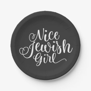 Nice Jewish Girl Hanukkah Jew Funny  Paper Plate