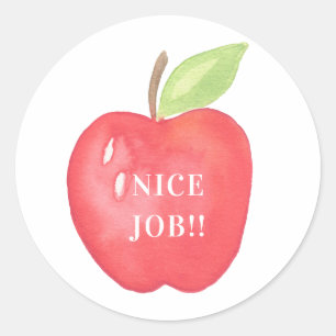 Nice Job Classroom Crest Classic Round Sticker