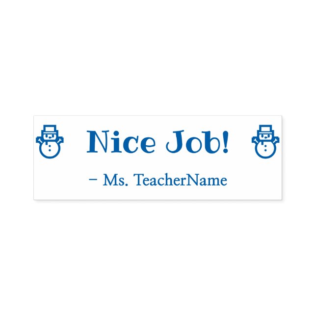 "Nice Job!" Teacher Feedback Rubber Stamp (Design)