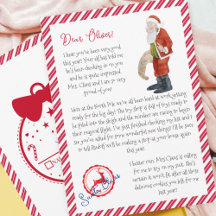 Nice List Letter from Santa Claus North Pole Mail
