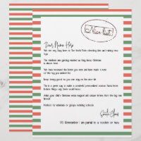 Nice List Letter From Santa Personalised