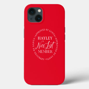 Nice List Member Approved By Santa Christmas iPhone 13 Case