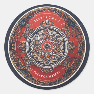 Nice logo for sticker cards with white background