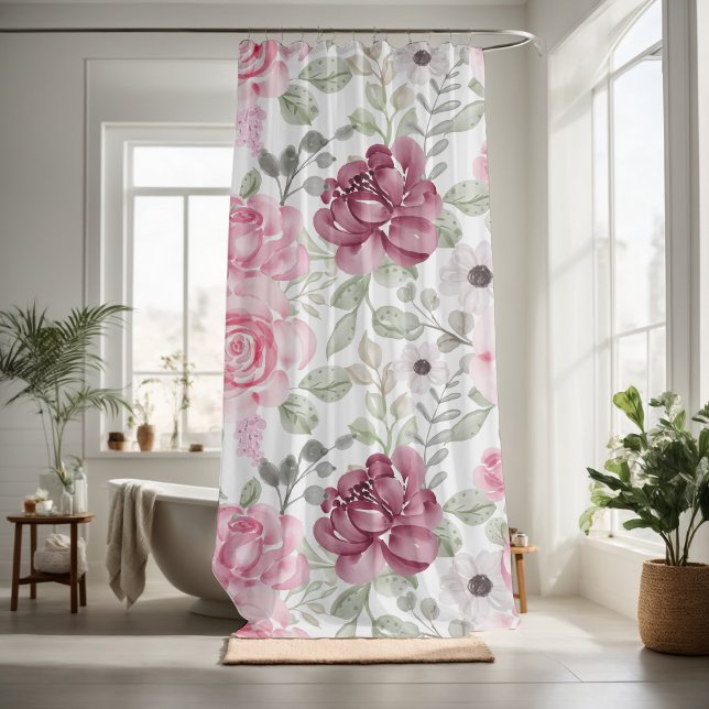 Nice looking floral decorative eye-catching  shower curtain (Creator Uploaded)