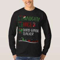 Nice Naughty 3rd GRADE TEACHER Christmas Matching