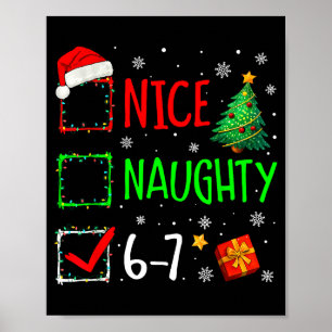 Nice Naughty 67 Christmas Costume 67 Meme Men Wome Poster