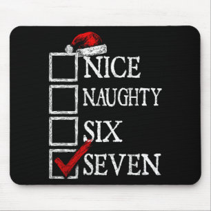 Nice Naughty 67 Christmas Funny Meme Six Seven Mouse Pad